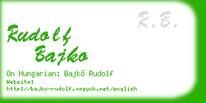 rudolf bajko business card
